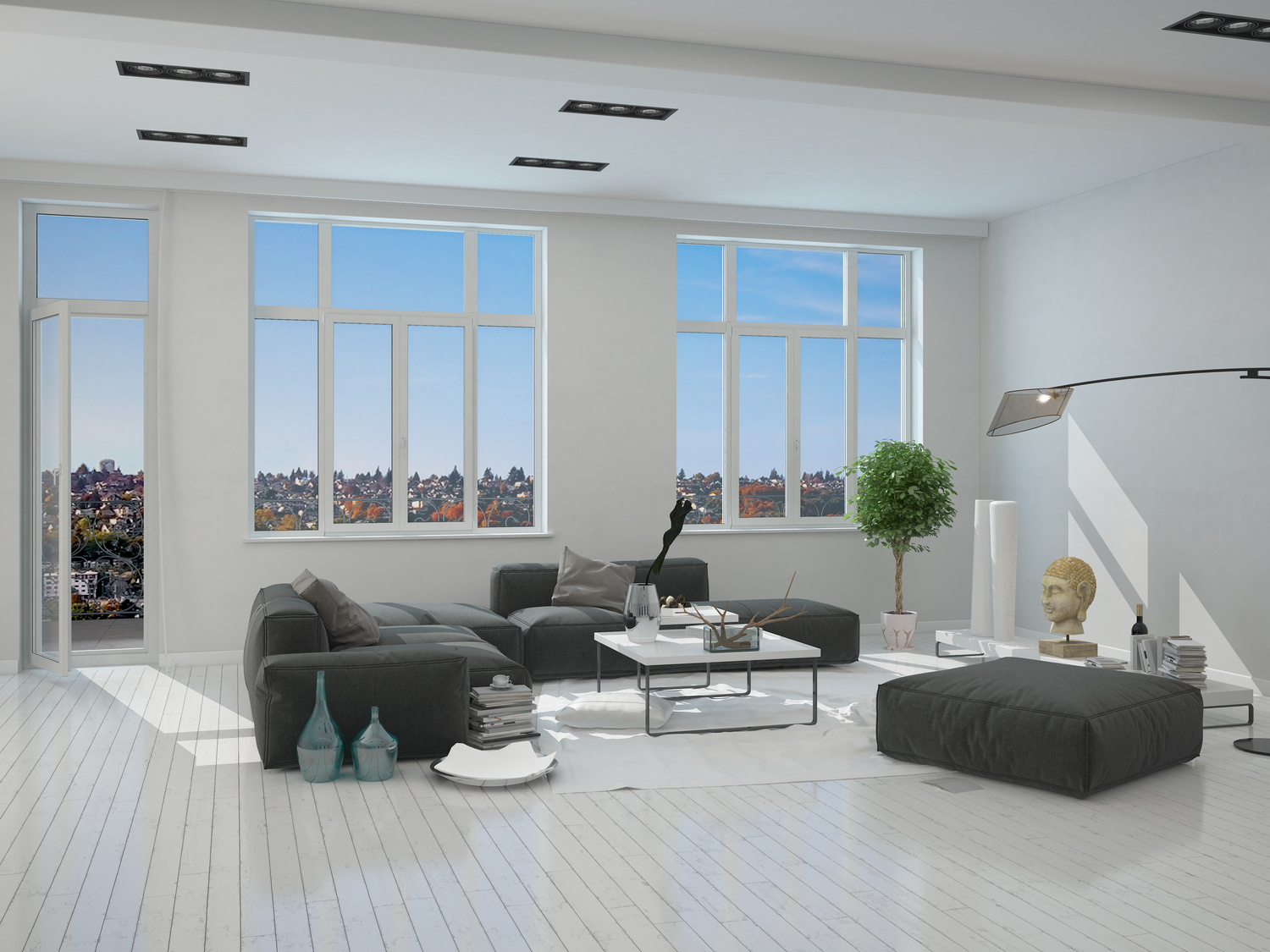 Elegant Living Room inside an Architectural House